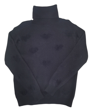 Noutati - Pulover negru cu model Femei-L