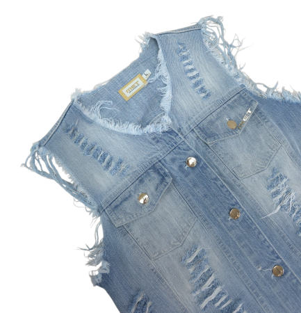 Top denim Retro Femei-L [2]