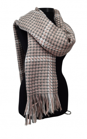 Accesorii Femei - Fular roz cu model Femei