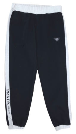 Pantaloni Femei - Pantaloni negri inscriptionati Femei-L