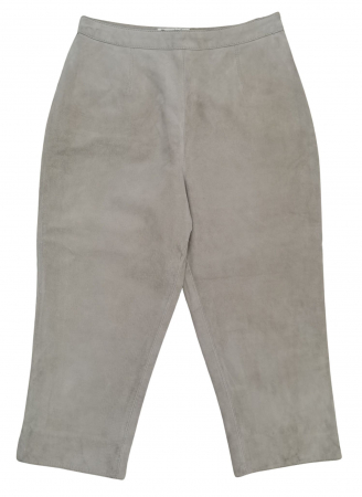 Pantaloni lungi Femei - Pantaloni bej piele Vintage Femei-S