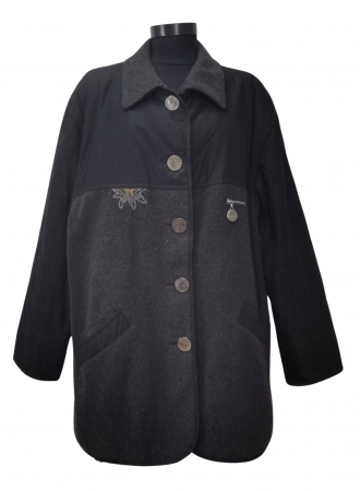 Geci groase Femei - Haina lana Vintage Femei-XXL