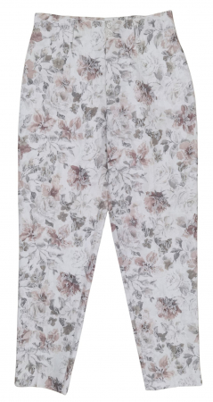 Pantaloni lungi Femei - Pantaloni inflorati Vintage Femei-L