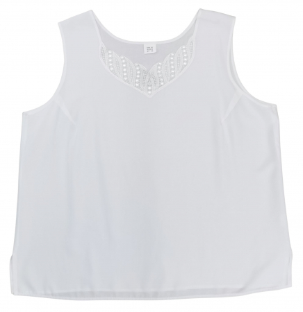 REDUCERI - Maiou alb Vintage Femei-3XL