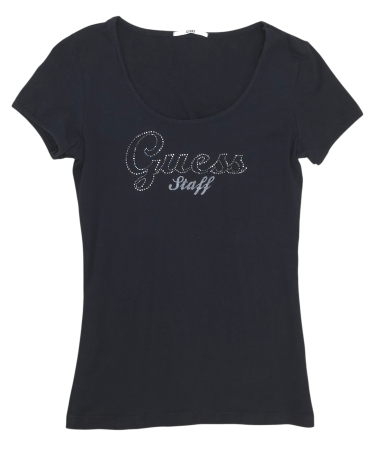 Tricouri Femei - Tricou negru bumbac Femei-S