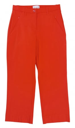 Pantaloni lungi Femei - Pantaloni portocali Retro Femei-M