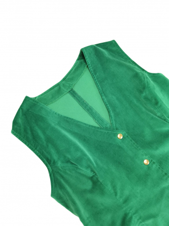 Vesta verde catifea Femei-L [2]