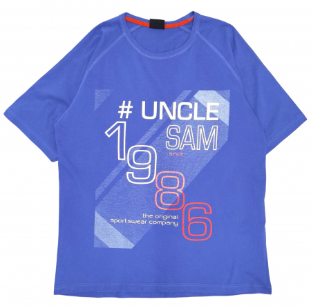 Tricouri Barbati - Tricou albastru Retro Barbati-XL