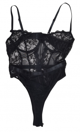 Body negru cu dantela Femei-M [2]