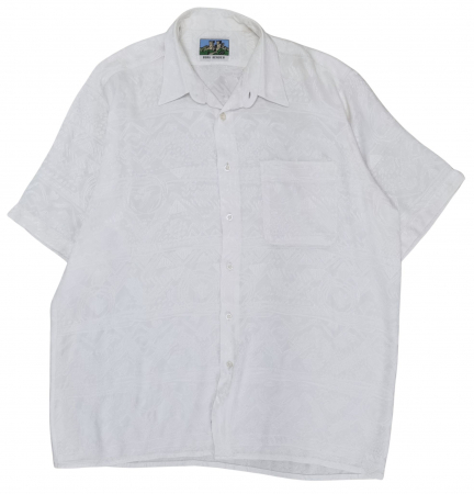 Camasi cu maneca scurta Barbati - Camasa alba Vintage Barbati-L