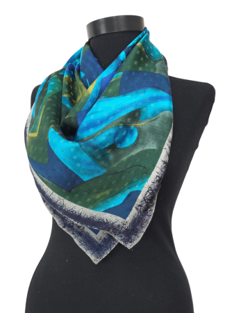 Femei - Esarfa matase Retro Femei