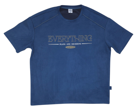 BARBATI - Tricou albastru Retro Barbati-XL