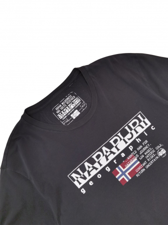 Tricou negru Napapijri Barbati-XXL [2]