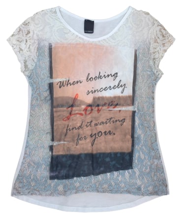 Femei - Tricou cu dantela Femei-M