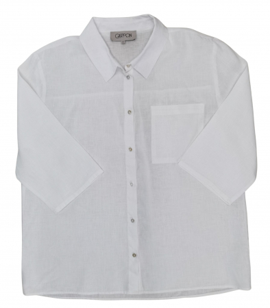 Camasa cu maneca scurta Femei - Camasa alba in Retro Femei-L