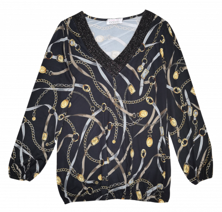 FEMEI - Bluza cu imprimeu Retro Femei-M