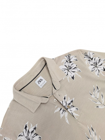 Tricou bej Zara Barbati-M [2]