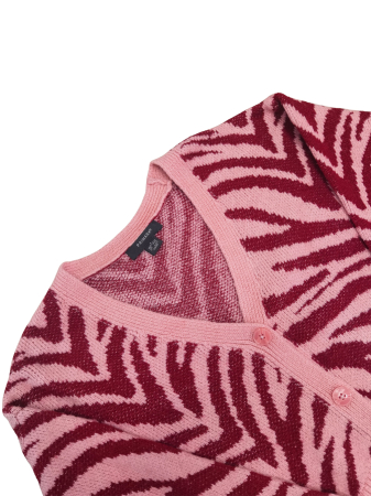 Pulover roz cu model Femei-S [2]