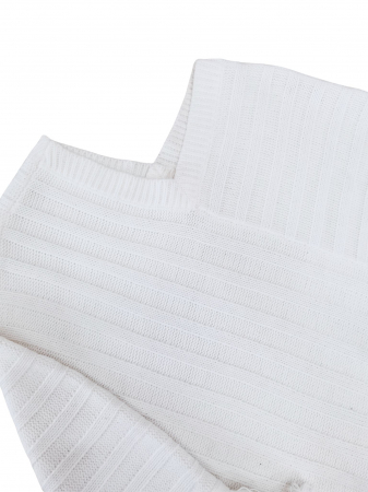 Poncho alb Retro Femei-One size [2]