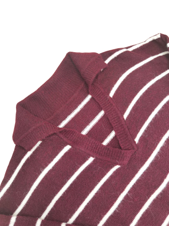 Pulover visiniu cu dungi Femei-S [2]