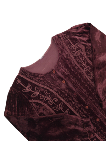 Bluza catifea Retro Femei-XXL [2]