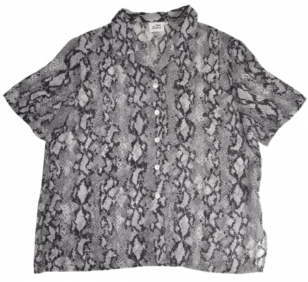 Camasa cu maneca scurta Femei - Camasa animal print vintage Femei-XXL