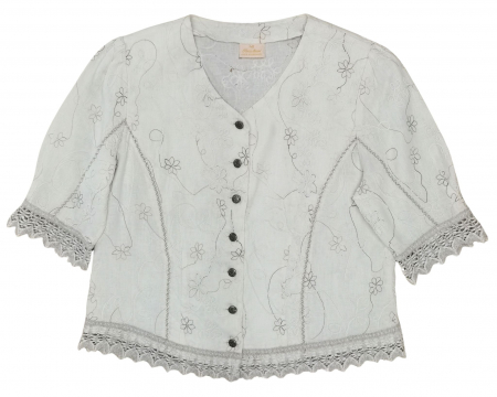 Camasa cu maneca scurta Femei - Camasa bej Vintage Femei-L