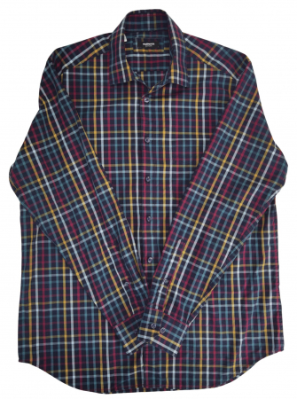 Camasi Barbati - Camasa neagra in carouri vintage Barbati-L