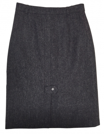 Fuste lungi Femei - Fusta gri din lana Vintage Femei-M