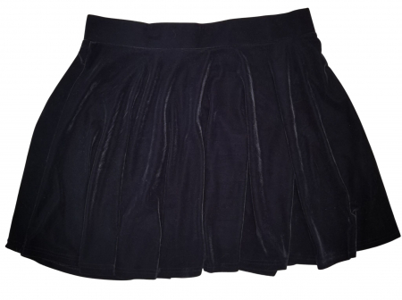 Fuste midi Femei - Fusta neagra catifea Femei-XL