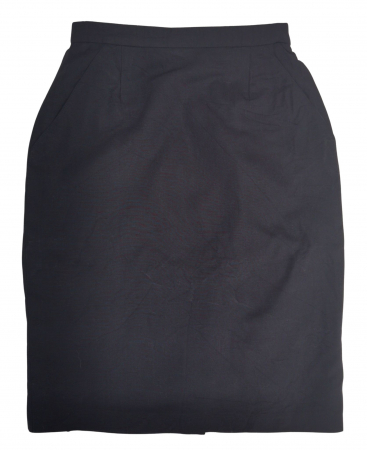 Fuste midi Femei - Fusta neagra vintage compozitie in si matase Femei-XS