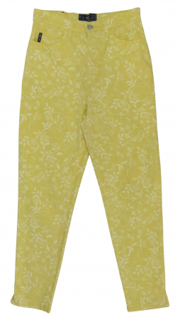 Pantaloni lungi Femei - Pantaloni galbeni Vintage Femei-M