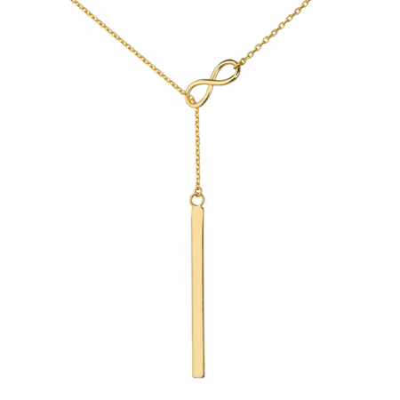 Bijuterii - Colier argint placat cu aur infinit