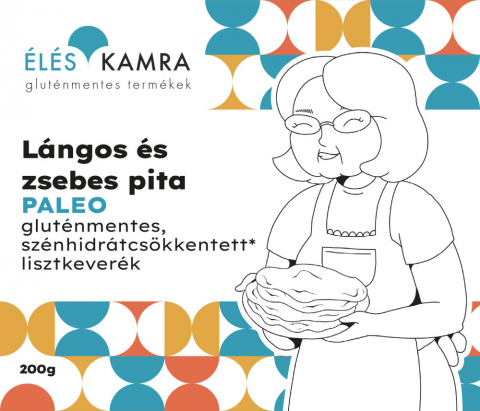 Paste fără gluten - Amestec de făină pentru langoși și pita cu buzunare, cu conținut redus de carbohidrați 200 g | Éléskamra