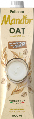 Băuturi vegetale - Băutură vegetală neîndulcită din ovăz, Mand'or 1L
