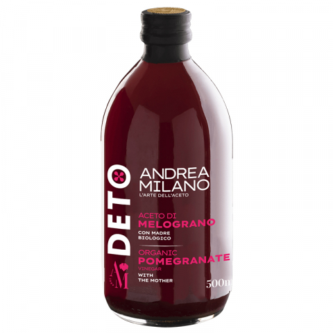 Oțet - DETO BIO Oțet de Rodie Organic Nefiltrat, 500ml | Andrea Milano