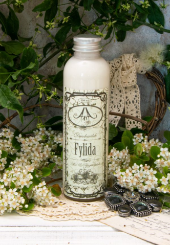 Gel de duș natural - Fylida 150ml - Gel de duș cu Aloe Vera și lapte de capră  (White tea)