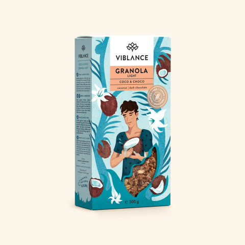 Muesli - Granola Light Crocant Coco & Choco Fără Gluten , 300g | Viblance