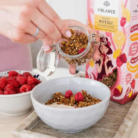 Granola Light Crocant Zmeură și Chia Fără Gluten, 300g | Viblance [1]