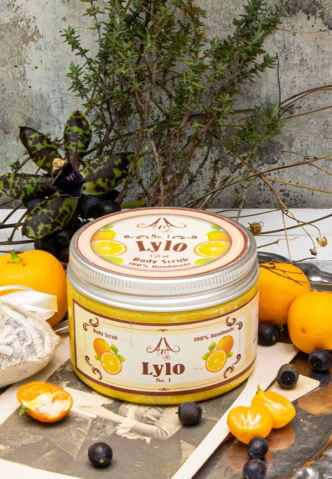 Exfoliant natural de corp (scrub) - Lyno No. 1 - Exfoliant pentru piele (scrub), pentru pele normală-uscată 150ml