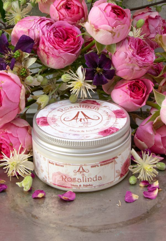 Unt de corp natural - Rosalinda - Unt de corp cu Shea și Jojoba (trandafir)