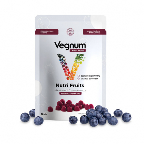 Vitamine și minerale - Vegnum Nutri Fruits cu afine negre și ashwagandha - 30 buc