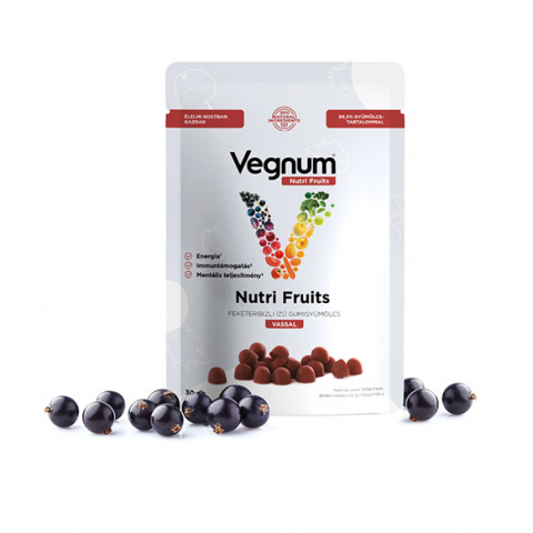 Vitamine și minerale - Vegnum Nutri Fruits cu coacăze negre și fier organic - 30 buc