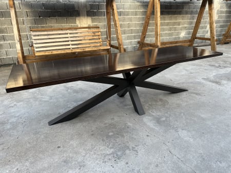 Mese - masa din lemn cu picior metalic