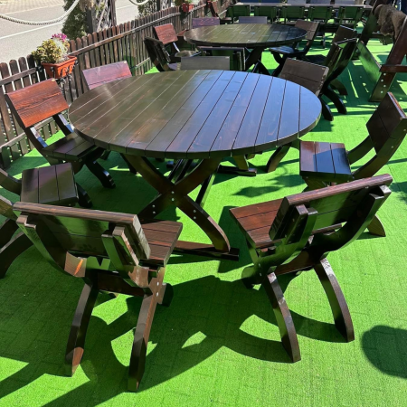 masa de terasa rotunda din lemn [5]