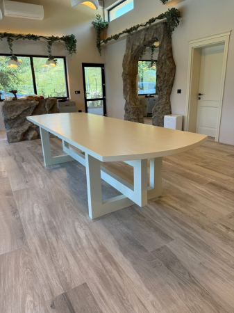 Mese interior - Masă dining 3,5m lungime semiovală