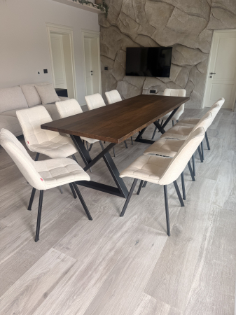 Mese interior - Set Masă Stejar Masiv + Scaune