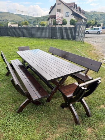 Seturi de mese exterior - Set terasa 2,5 metri (masa+2 banci+2 scaune)