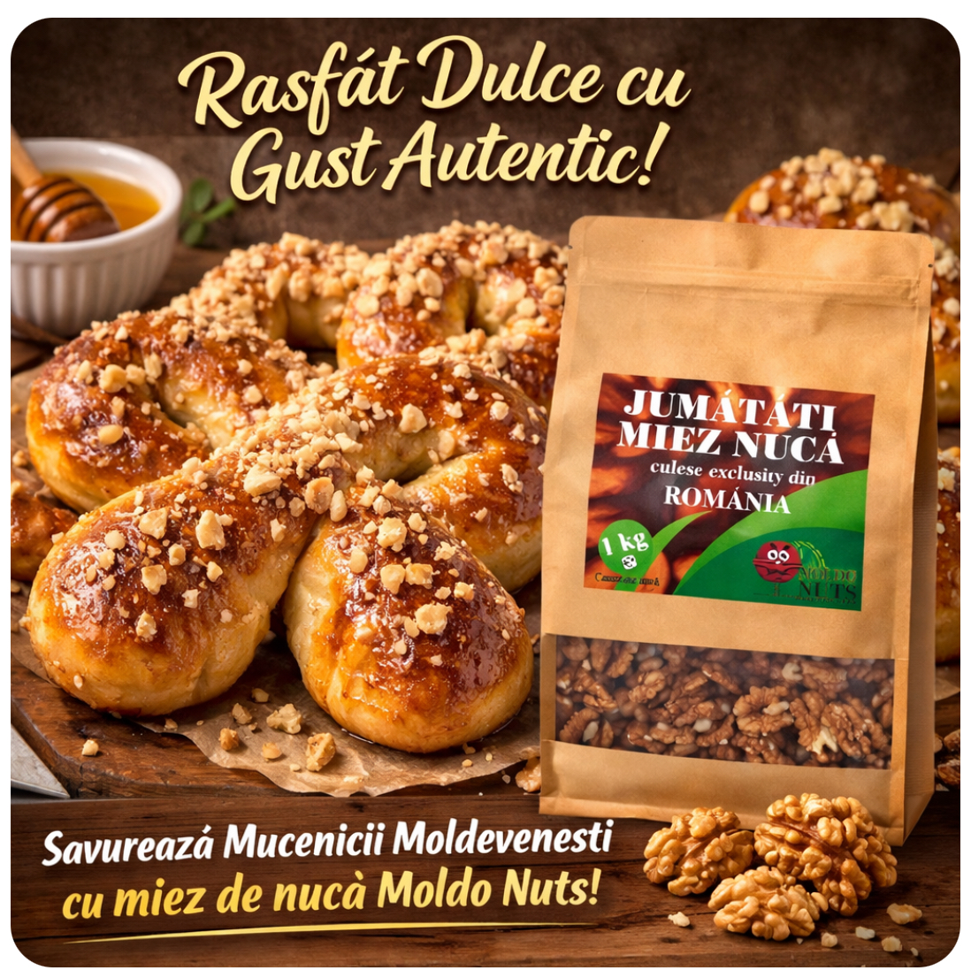 Miez de nuca natural calitate medie pentru mucenici | Moldo Nuts