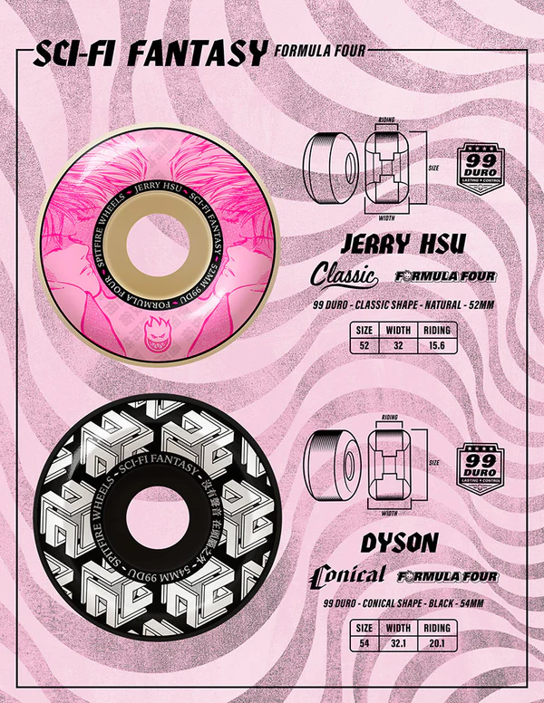 Spitfire Wheels x Sci-Fi Jerry Hsu F4 99A Classic Shape 52mm [3]